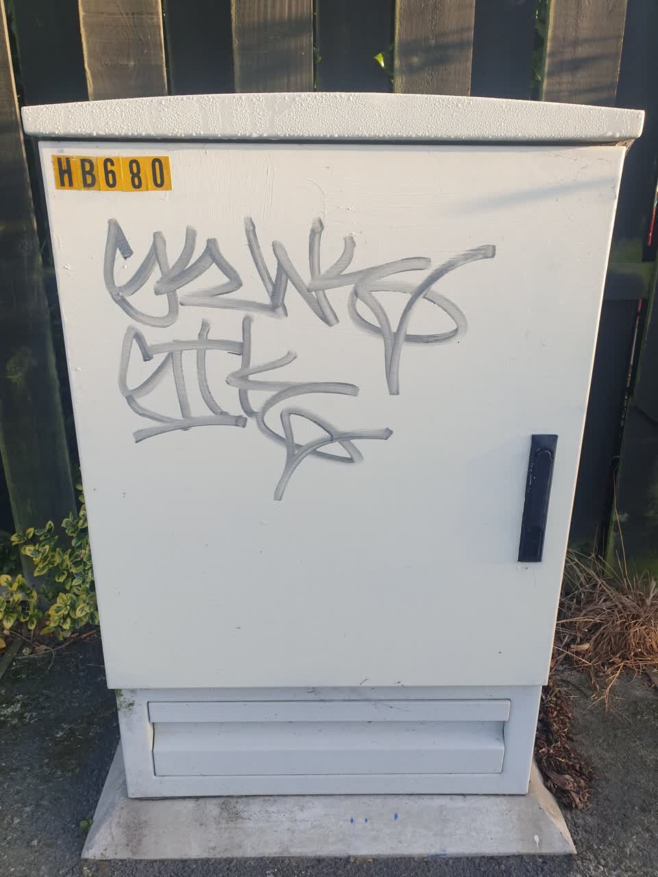 The photograph attached to this graffiti report