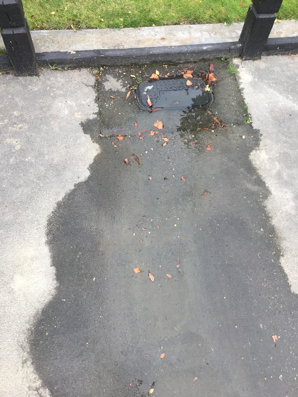 The photograph attached to this water leak report