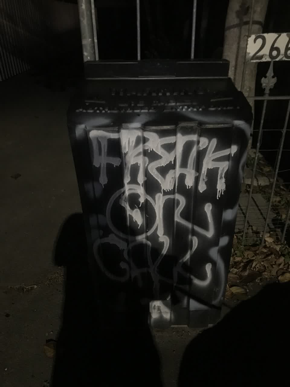 The photograph attached to this graffiti report