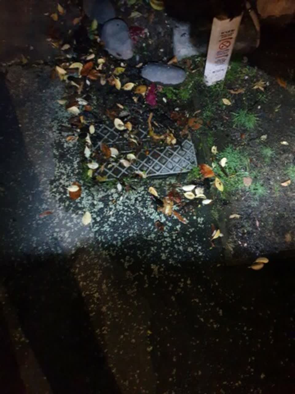 The photograph attached to this water leak report