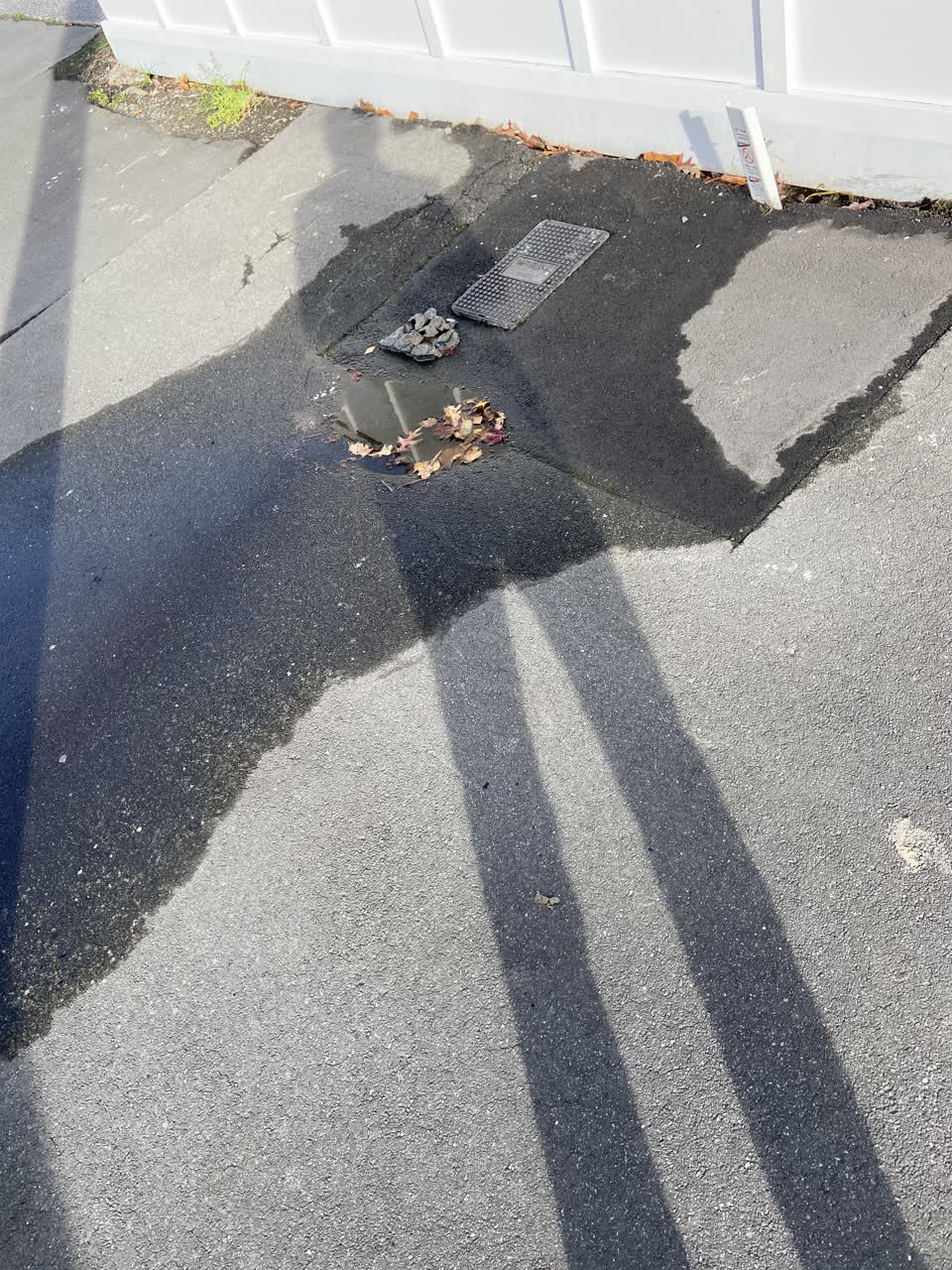 The photograph attached to this water leak report