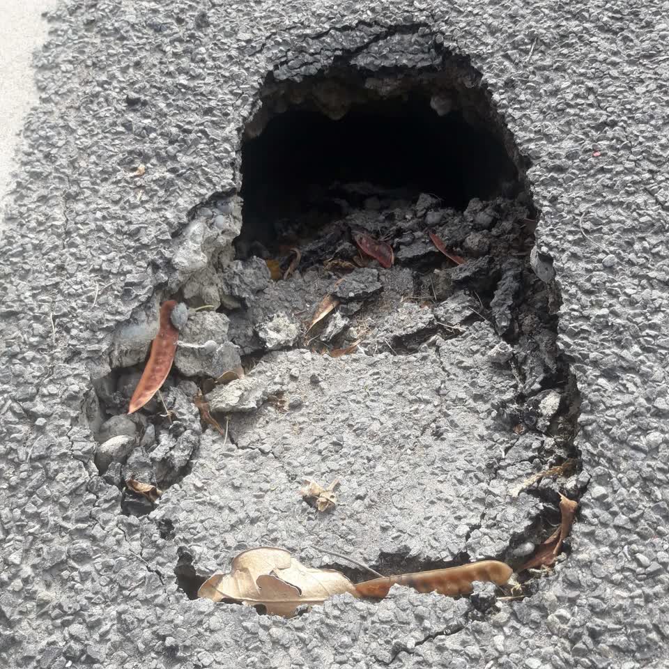 The photograph attached to this roading/streets report