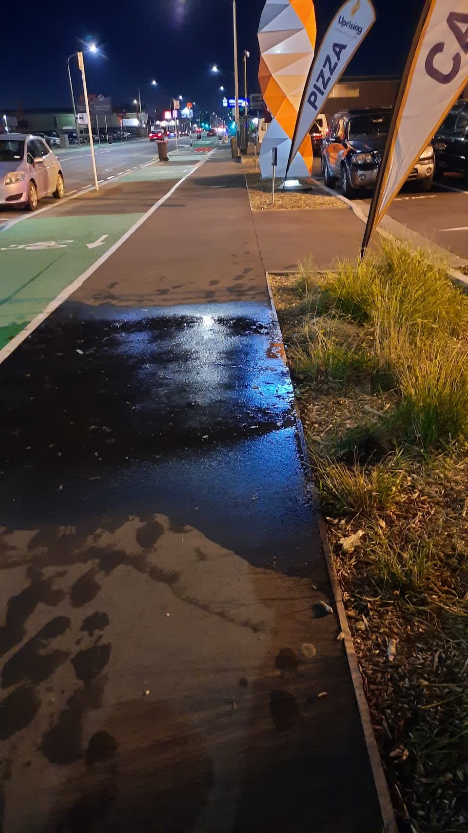 The photograph attached to this water leak report