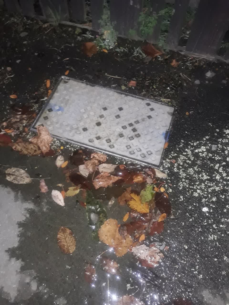 The photograph attached to this water leak report