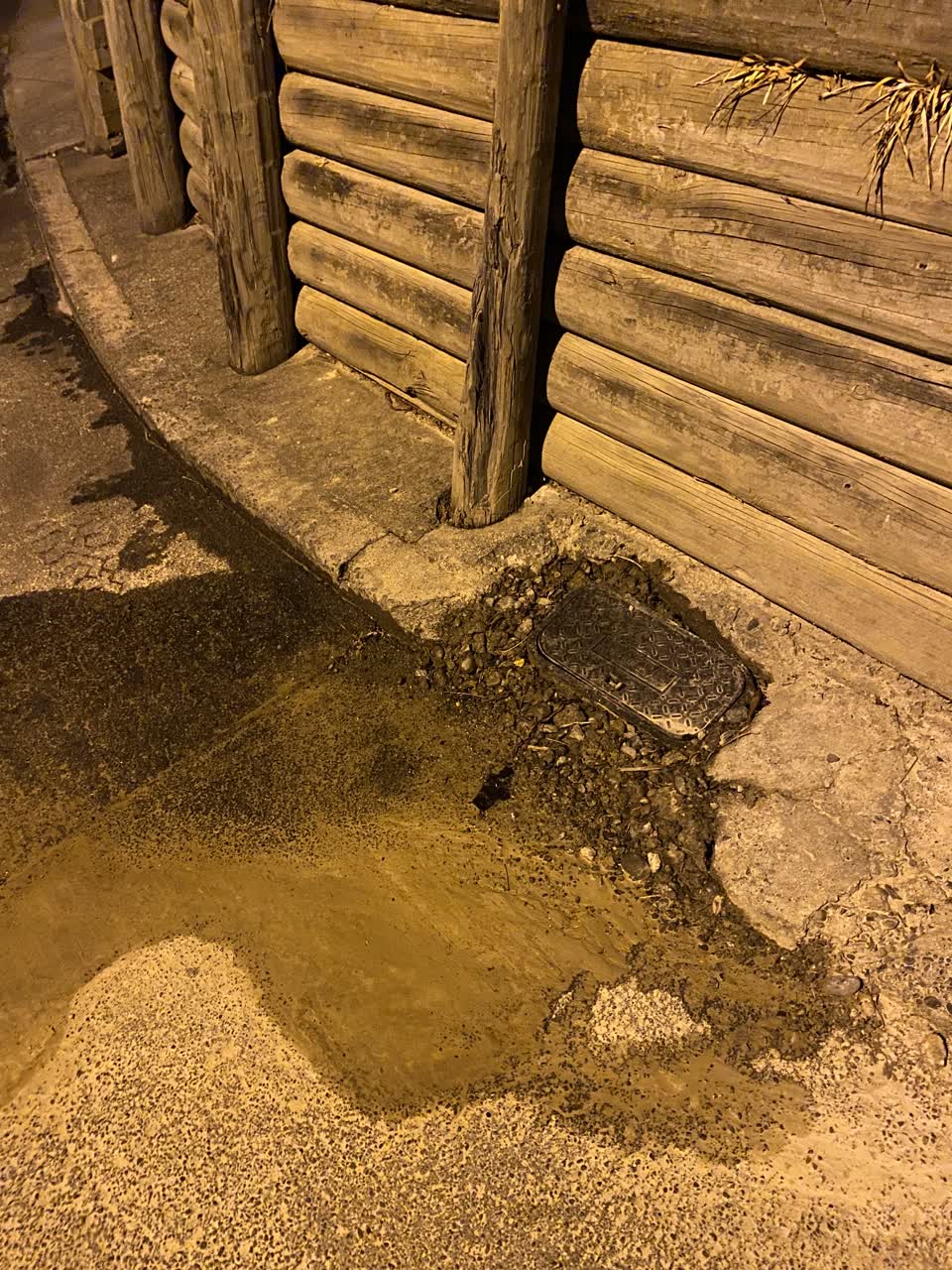 The photograph attached to this water leak report