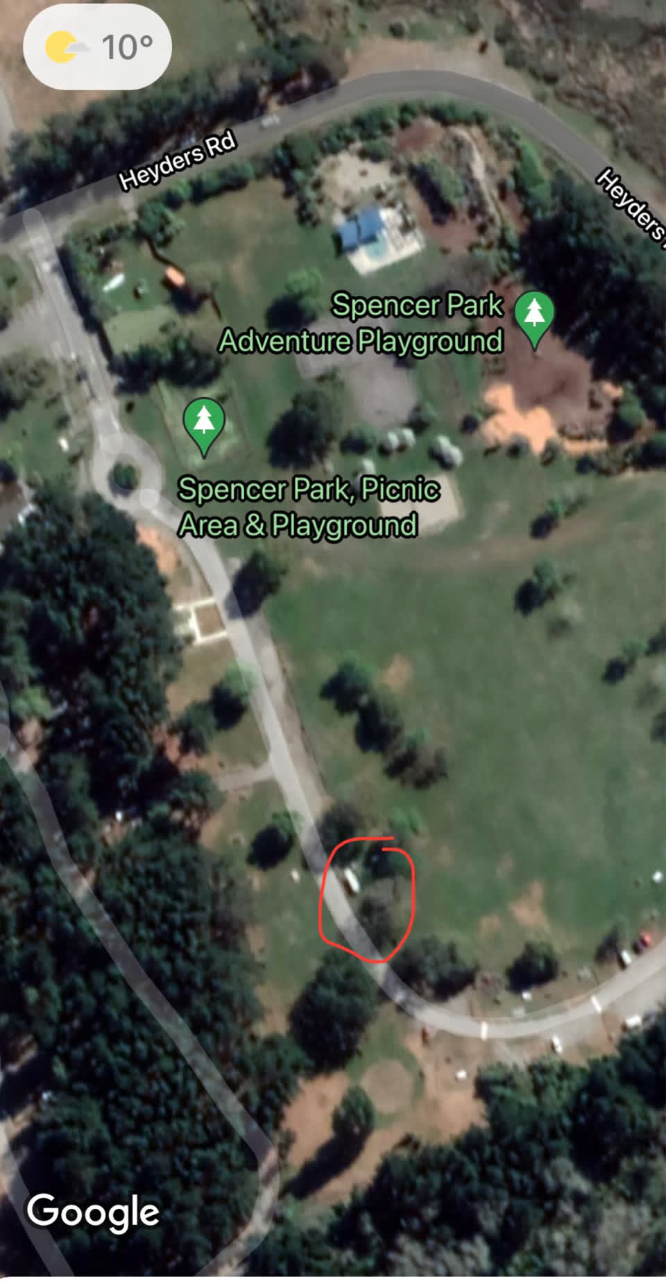 The photograph attached to this parks report