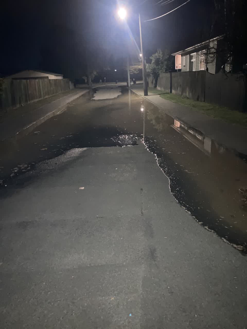The photograph attached to this flooding report