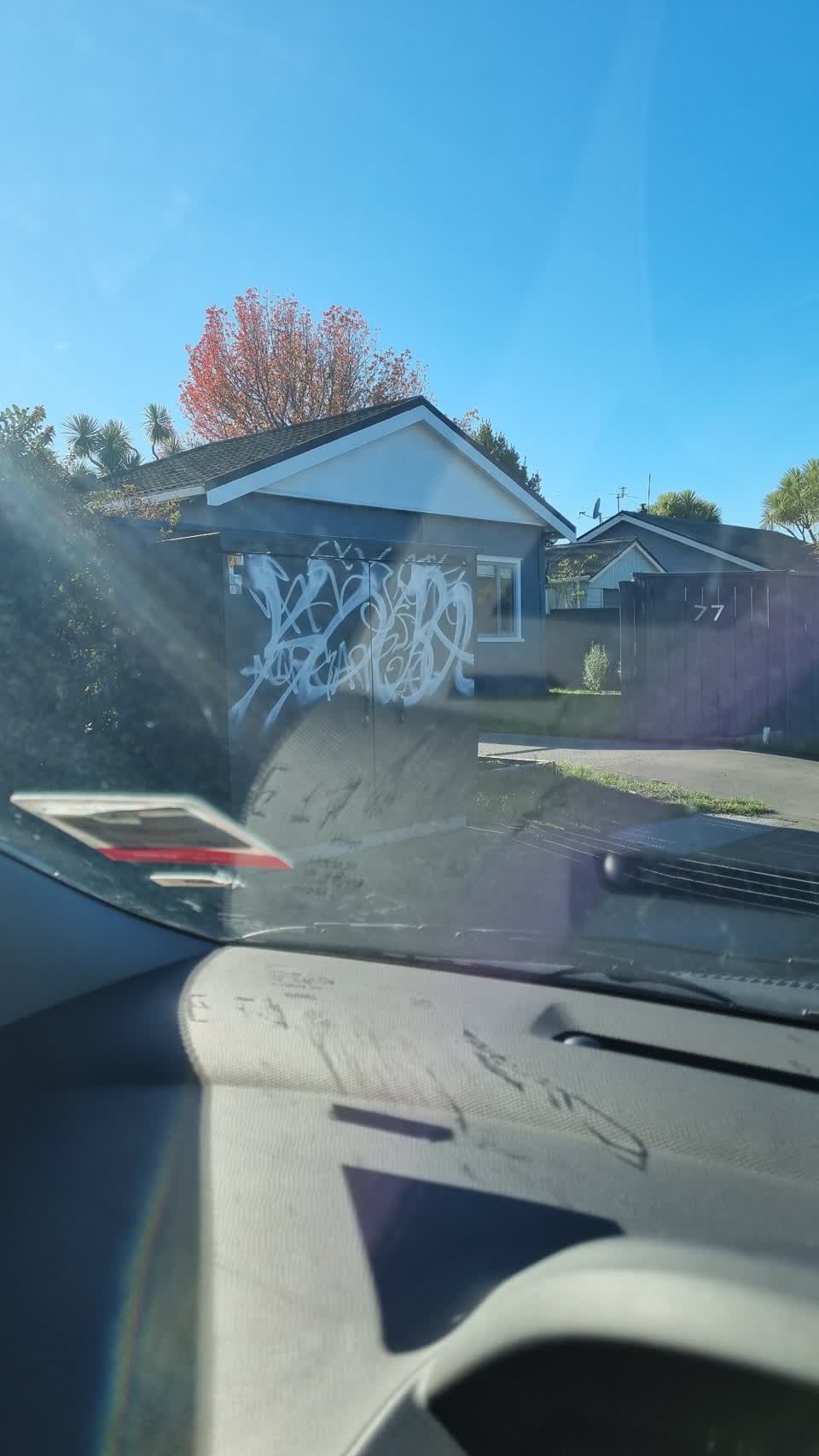 The photograph attached to this graffiti report