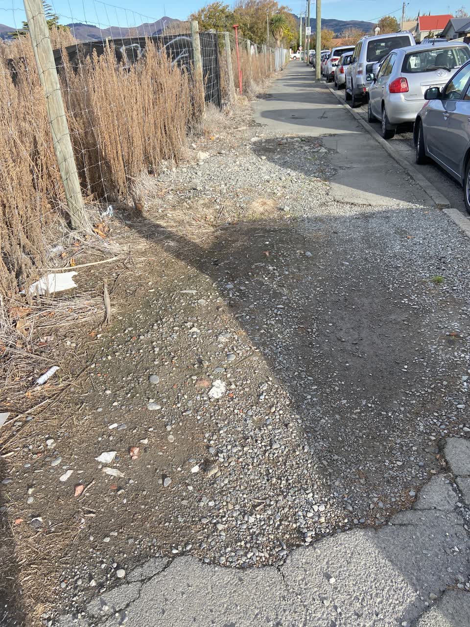 The photograph attached to this roading/streets report