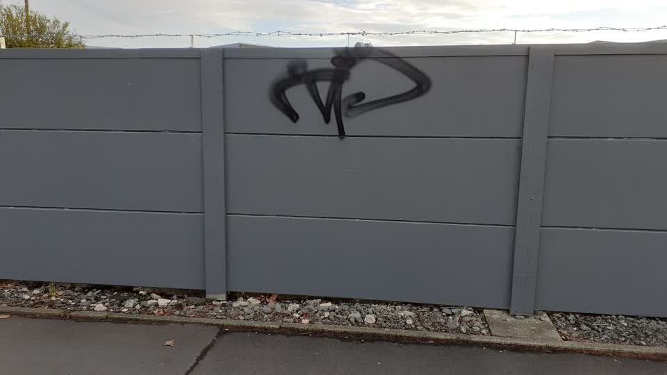 The photograph attached to this graffiti report