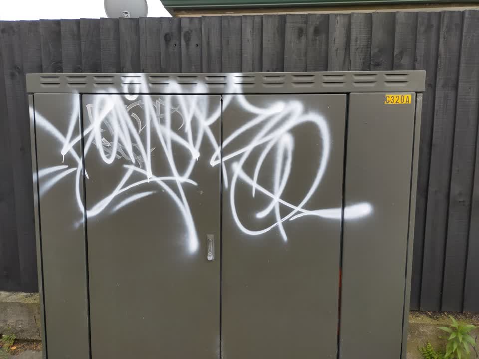 The photograph attached to this graffiti report