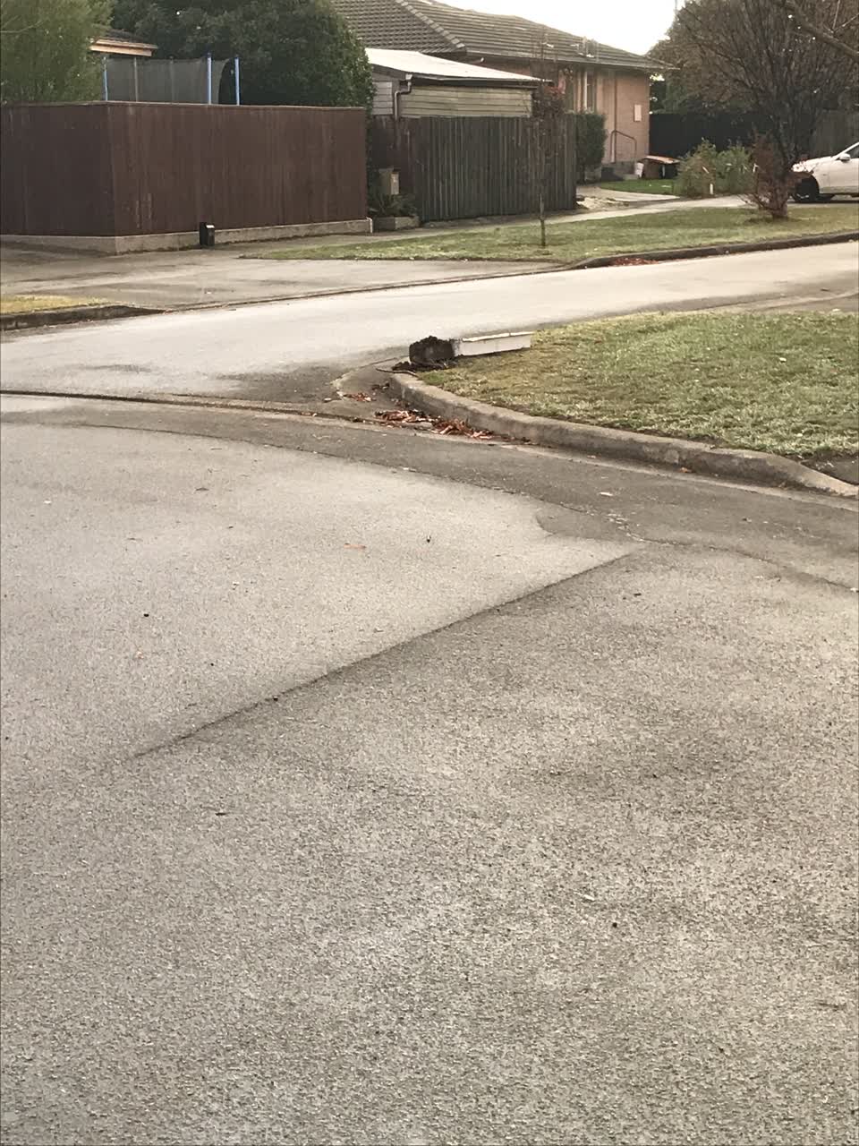 The photograph attached to this roading/streets report