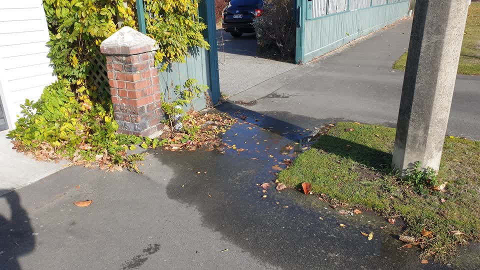 The photograph attached to this water leak report