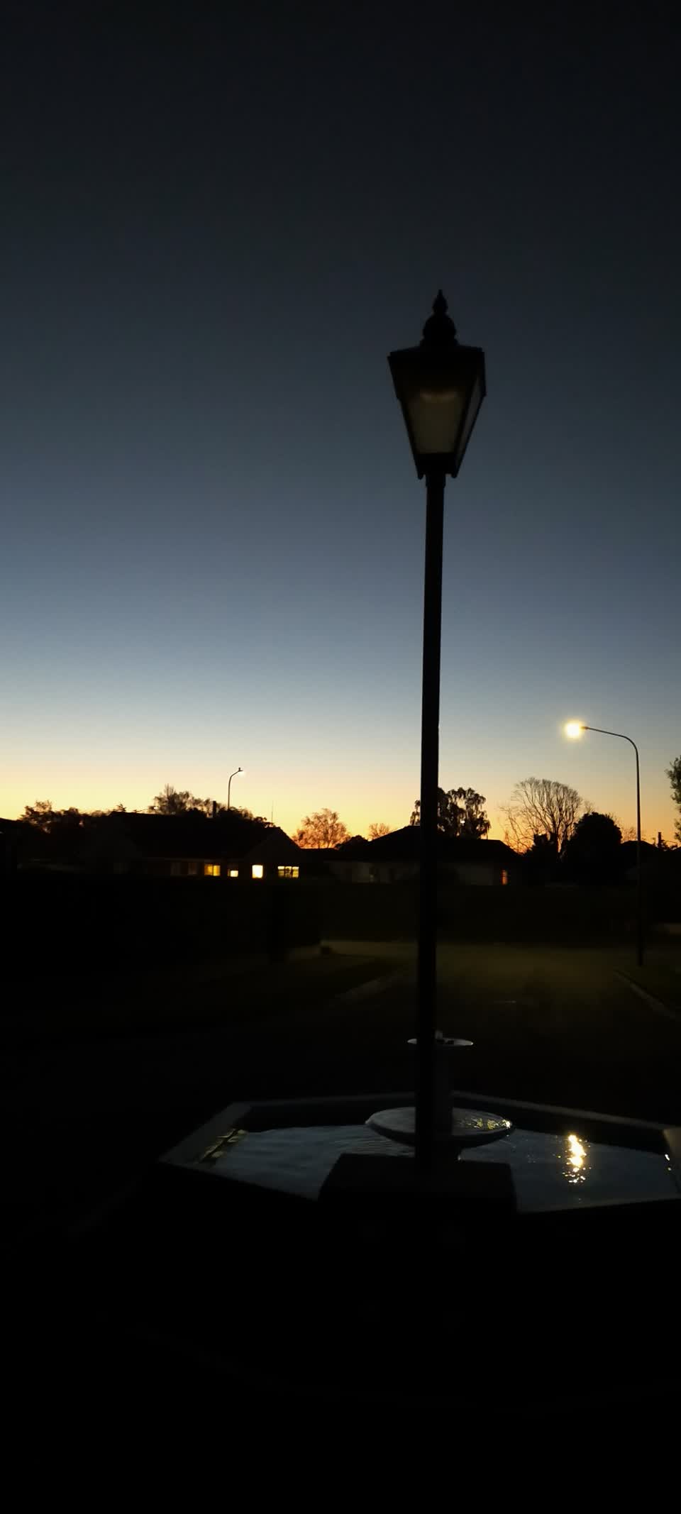 The photograph attached to this street light outage report
