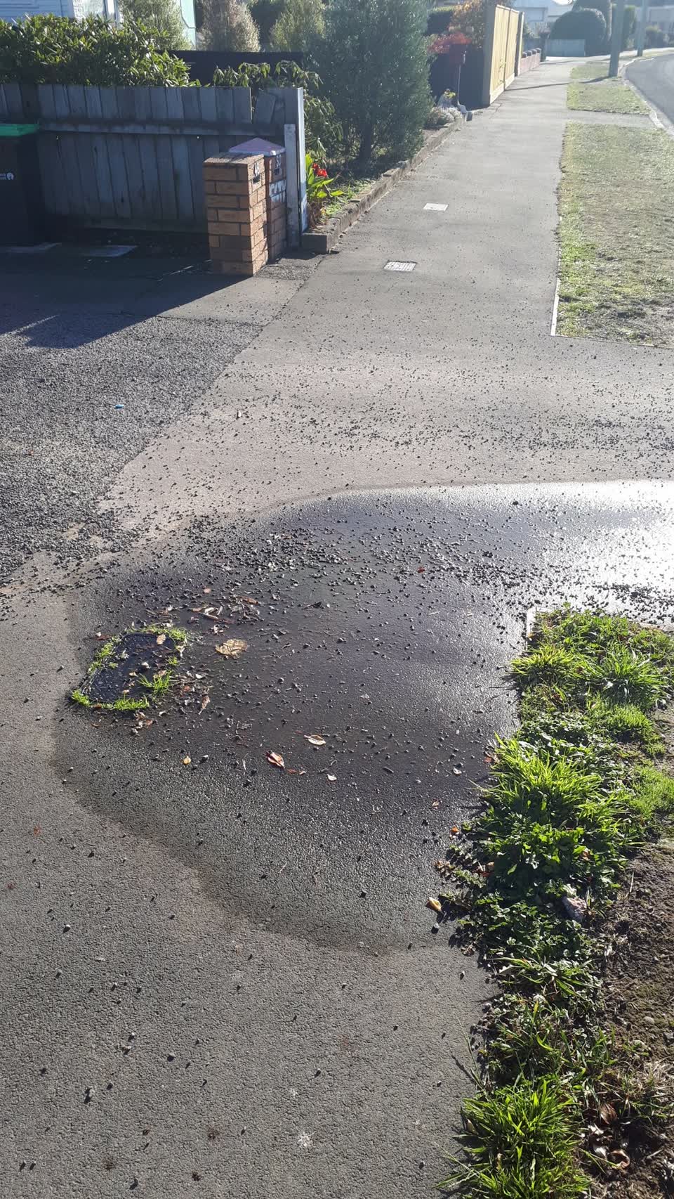The photograph attached to this water leak report