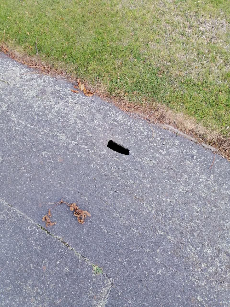The photograph attached to this roading/streets report
