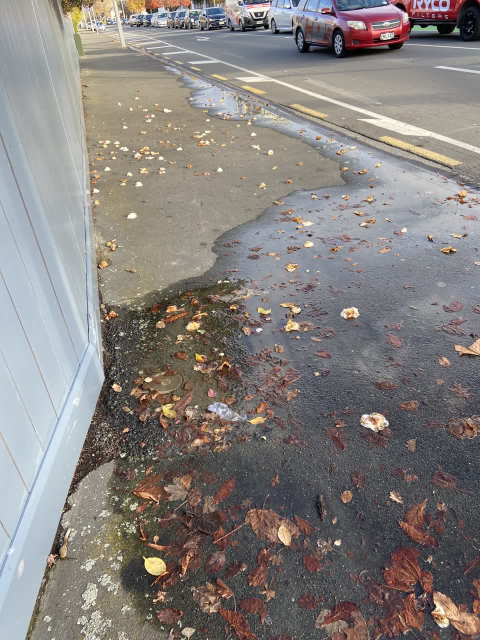 The photograph attached to this water leak report