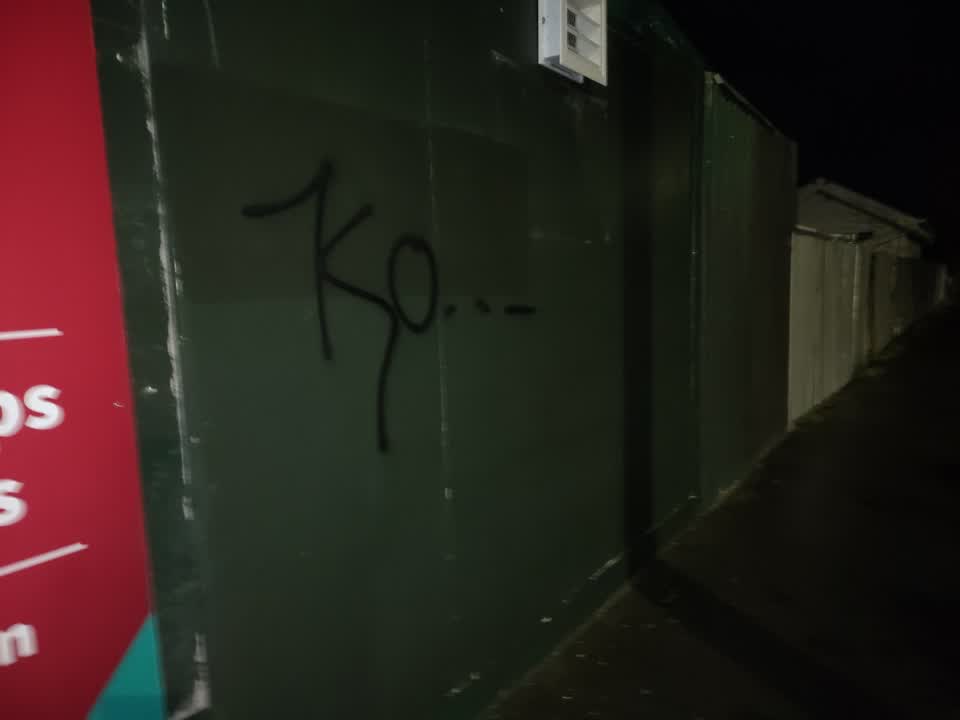 The photograph attached to this graffiti report