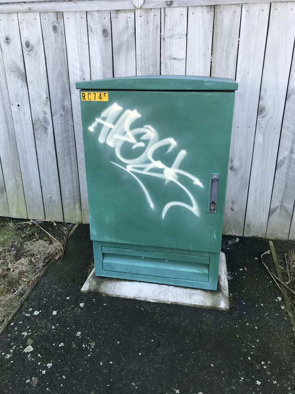 The photograph attached to this graffiti report