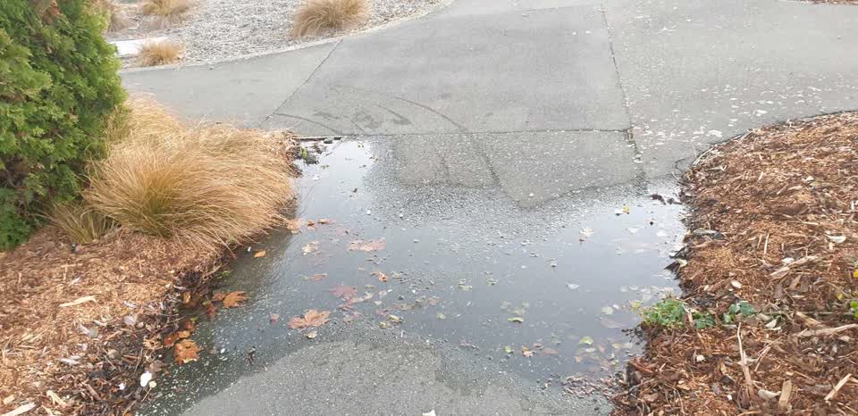 The photograph attached to this water leak report