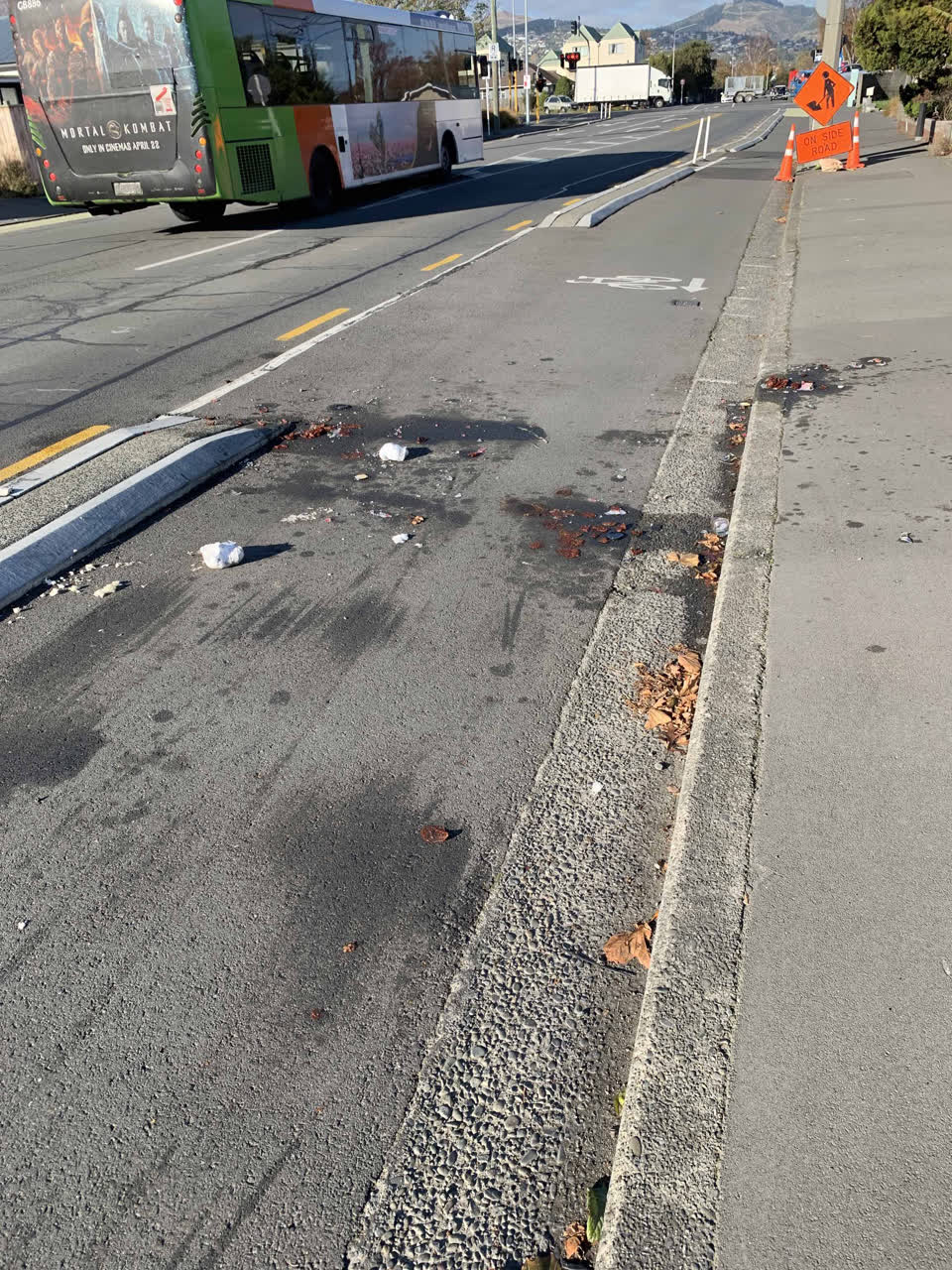 The photograph attached to this roading/streets report