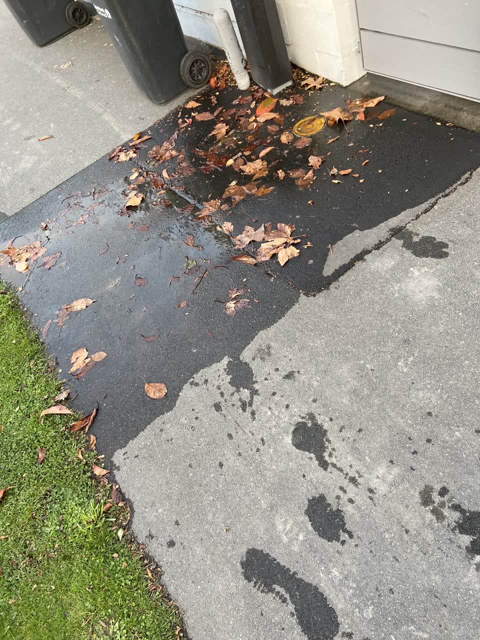 The photograph attached to this water leak report