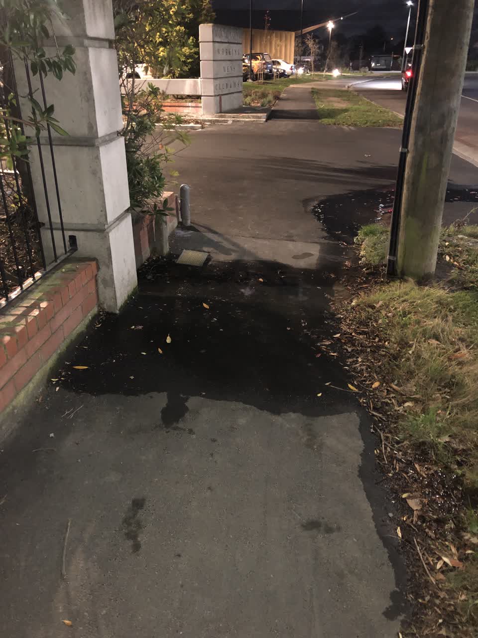 The photograph attached to this water leak report
