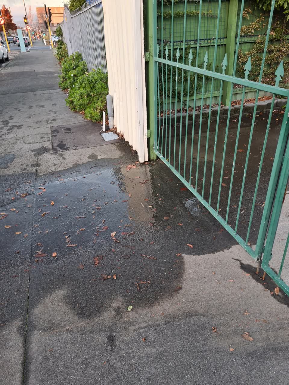 The photograph attached to this water leak report