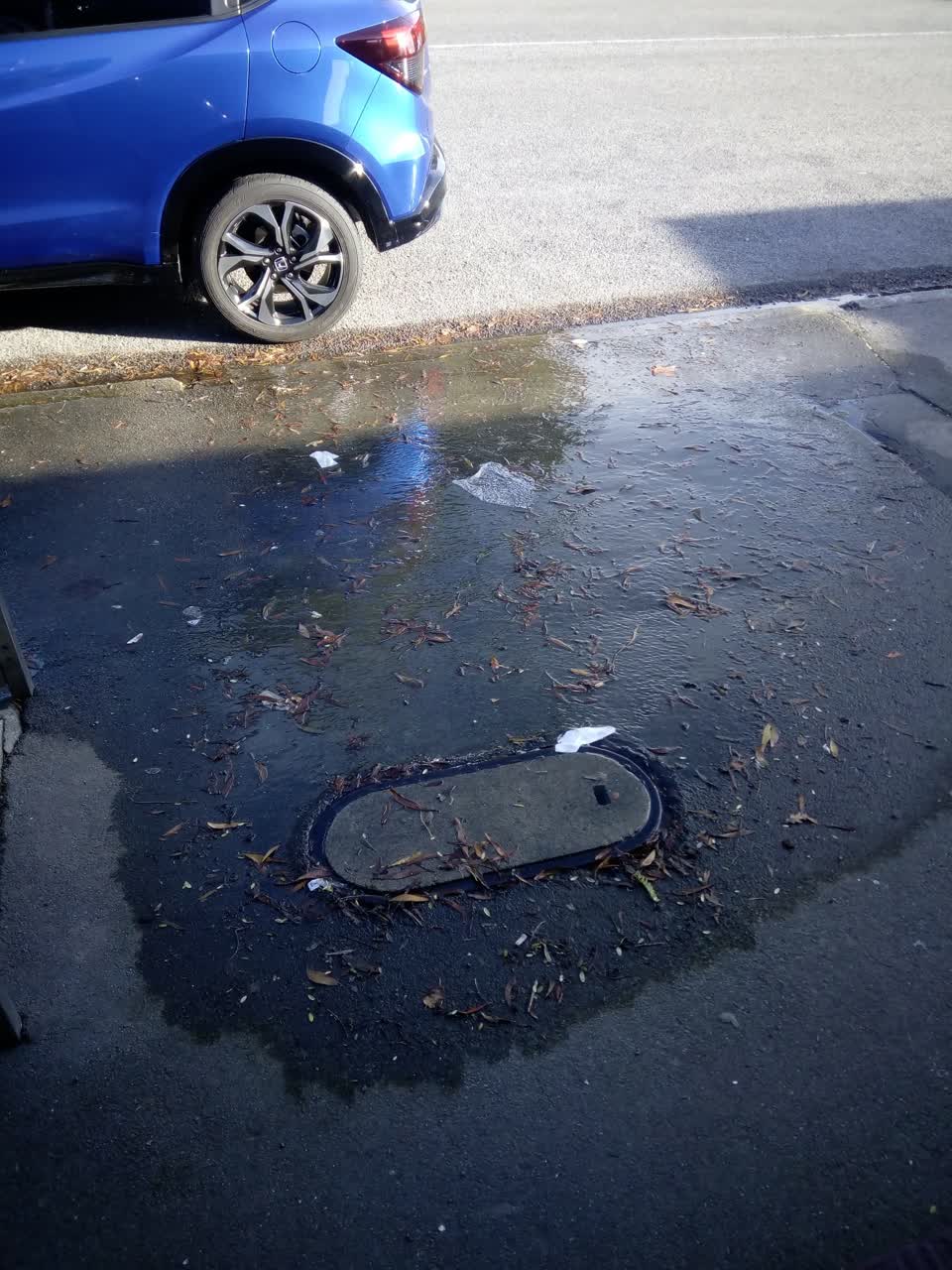 The photograph attached to this water leak report