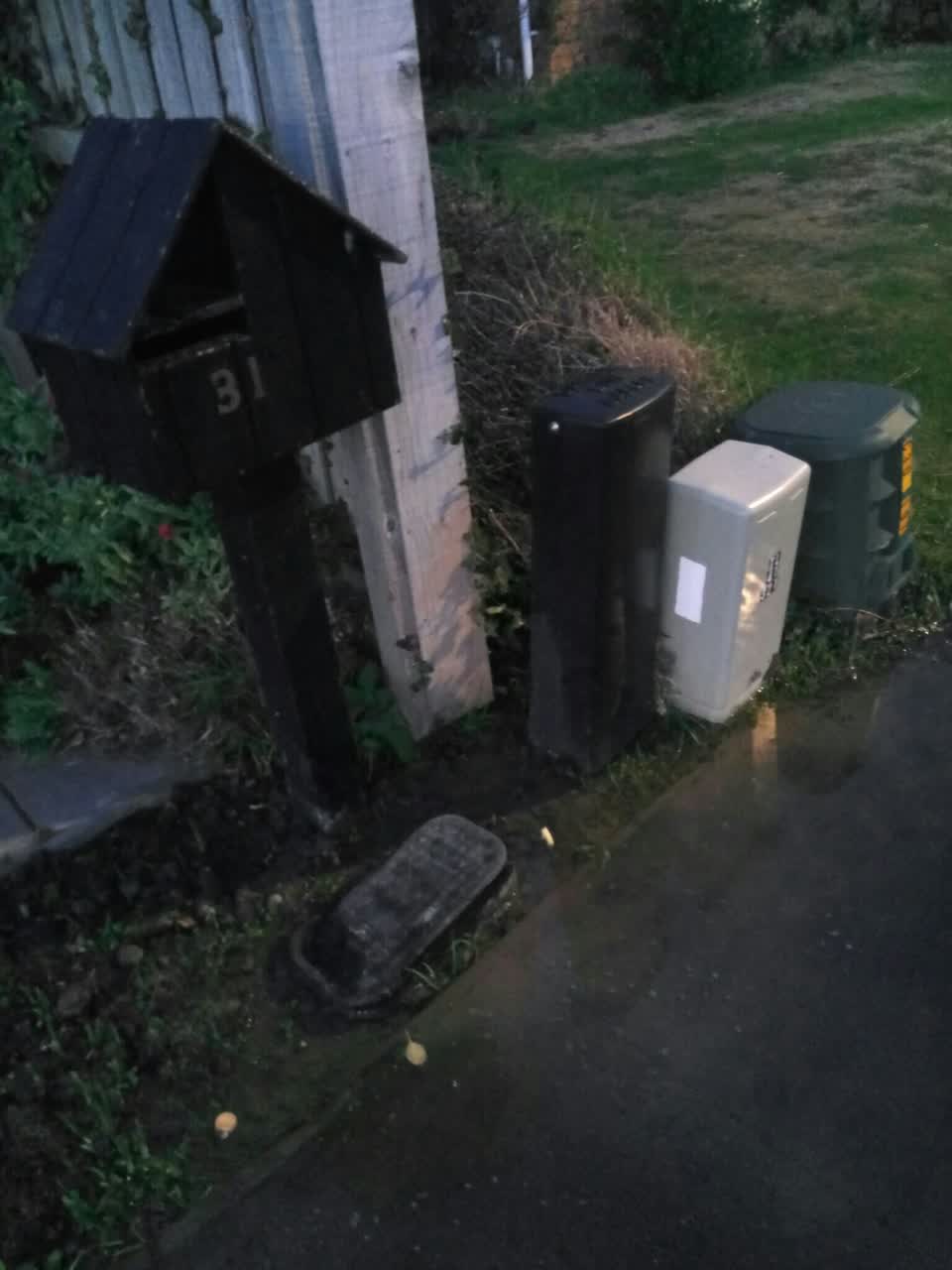 The photograph attached to this water leak report