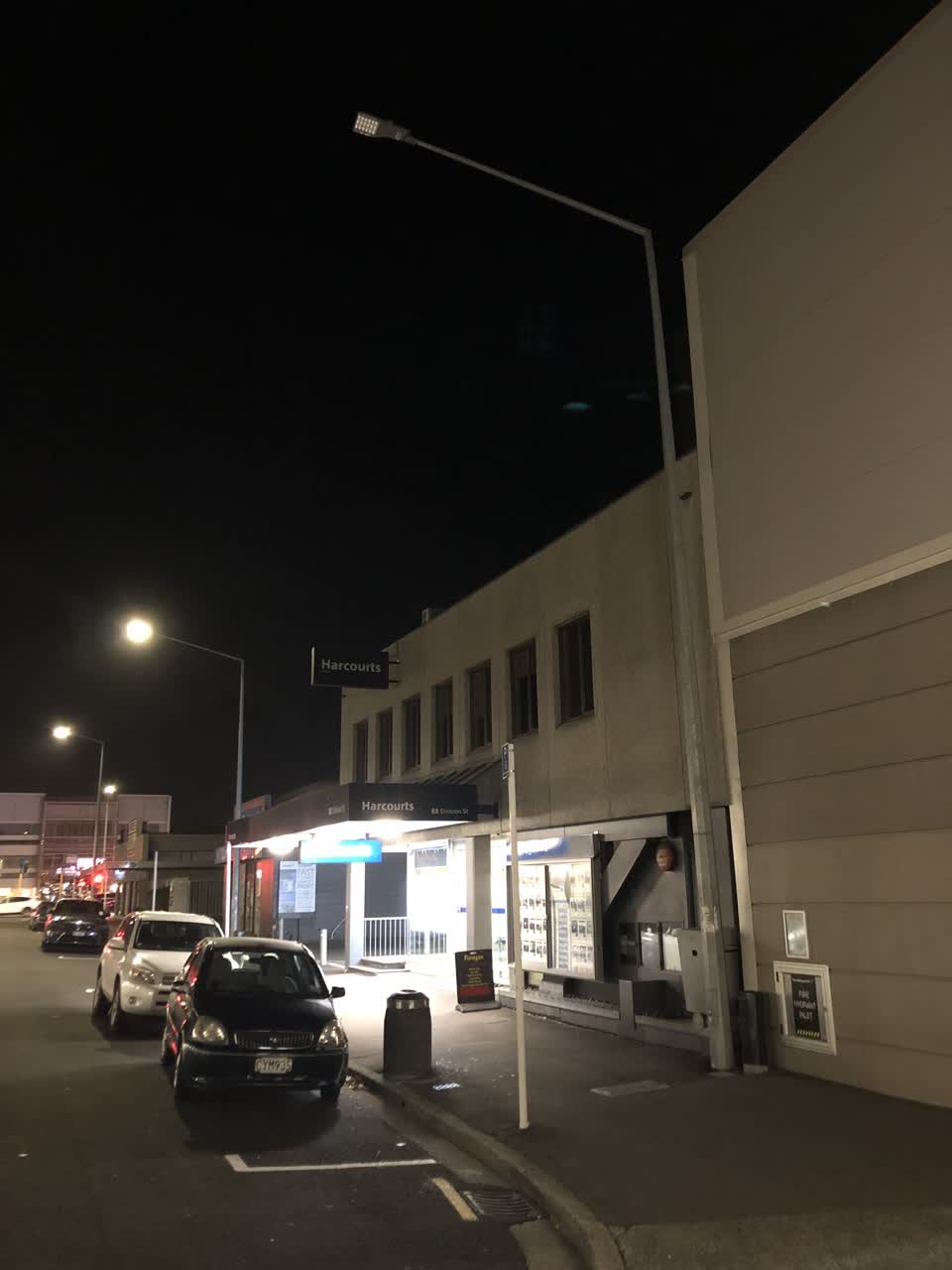 The photograph attached to this street light outage report