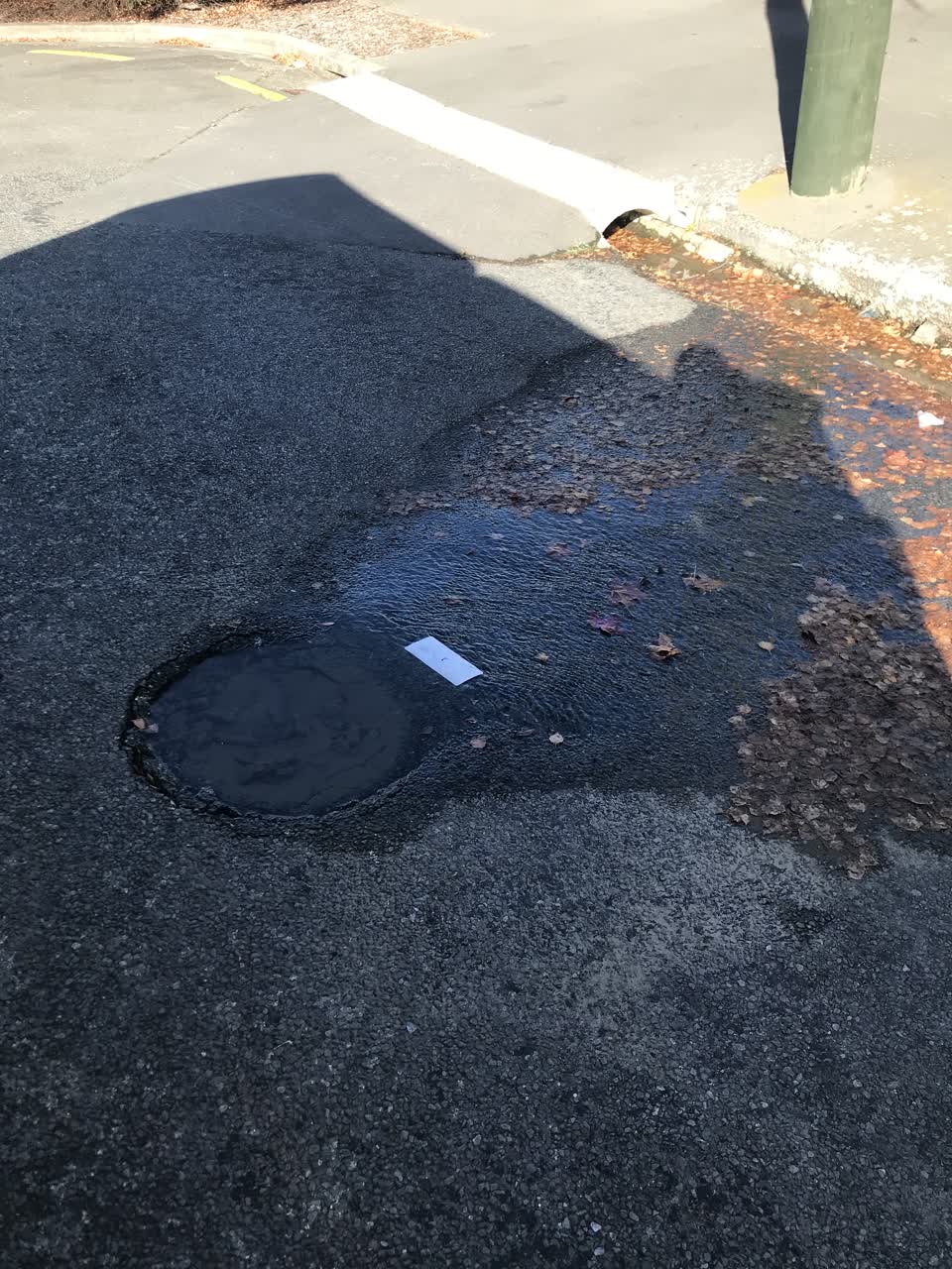 The photograph attached to this water leak report