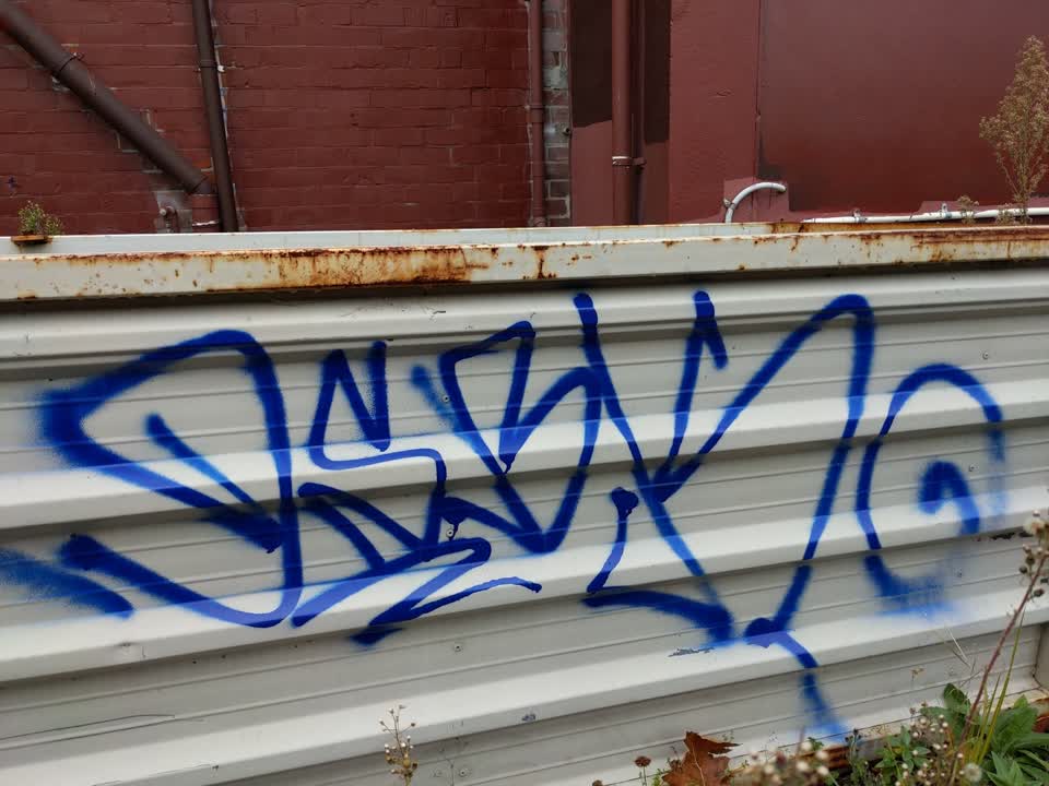 The photograph attached to this graffiti report
