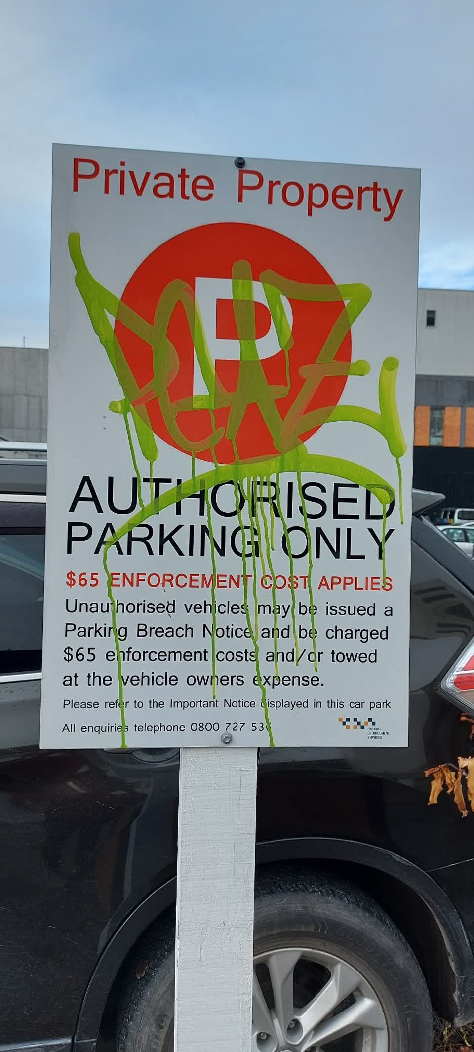 The photograph attached to this graffiti report
