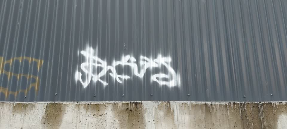 The photograph attached to this graffiti report