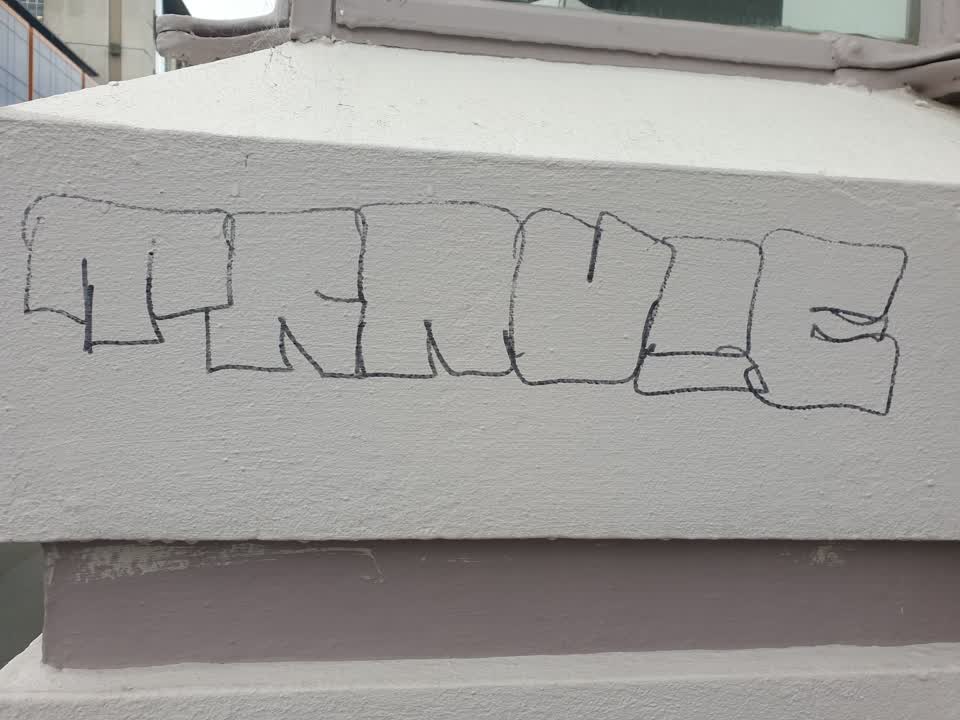 The photograph attached to this graffiti report