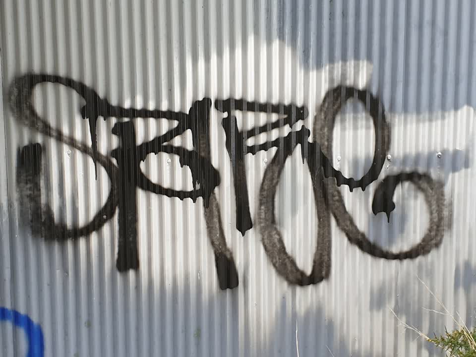 The photograph attached to this graffiti report