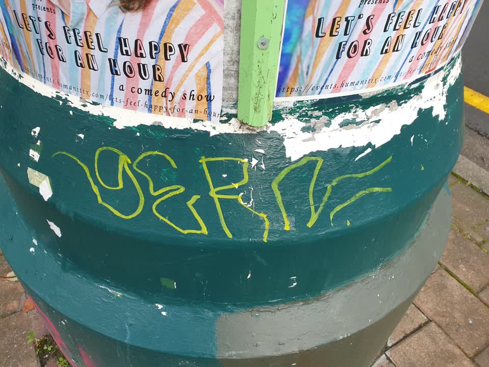 The photograph attached to this graffiti report