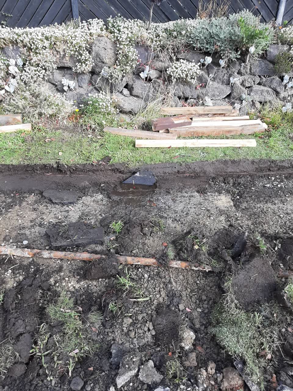 The photograph attached to this water leak report