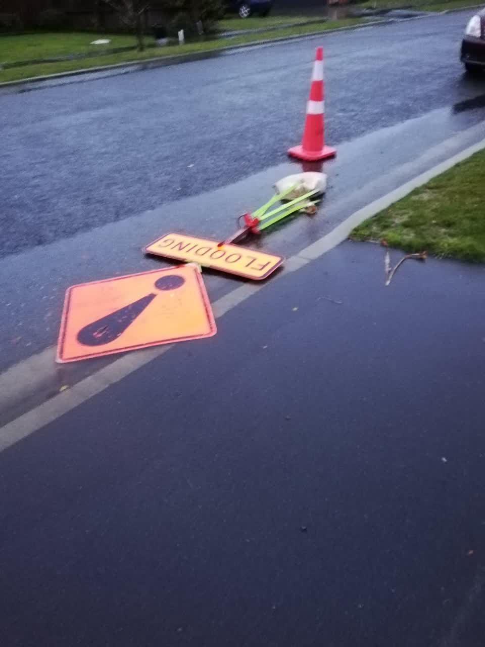 The photograph attached to this flooding report