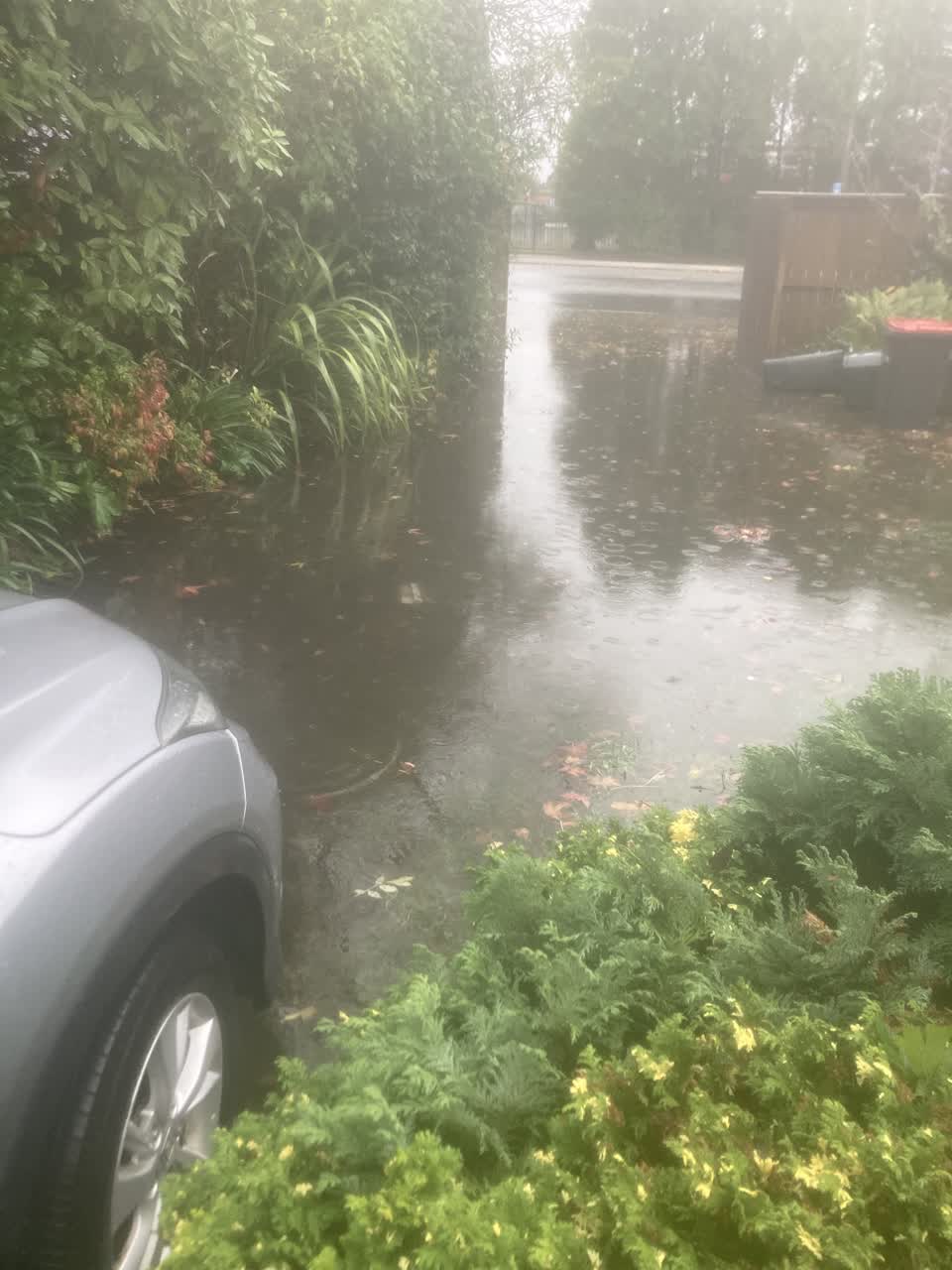 The photograph attached to this flooding report