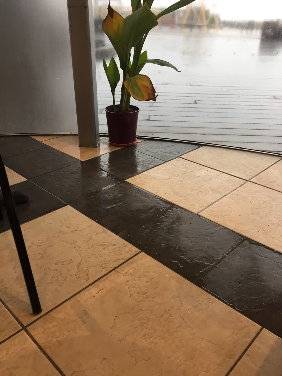The photograph attached to this water leak report