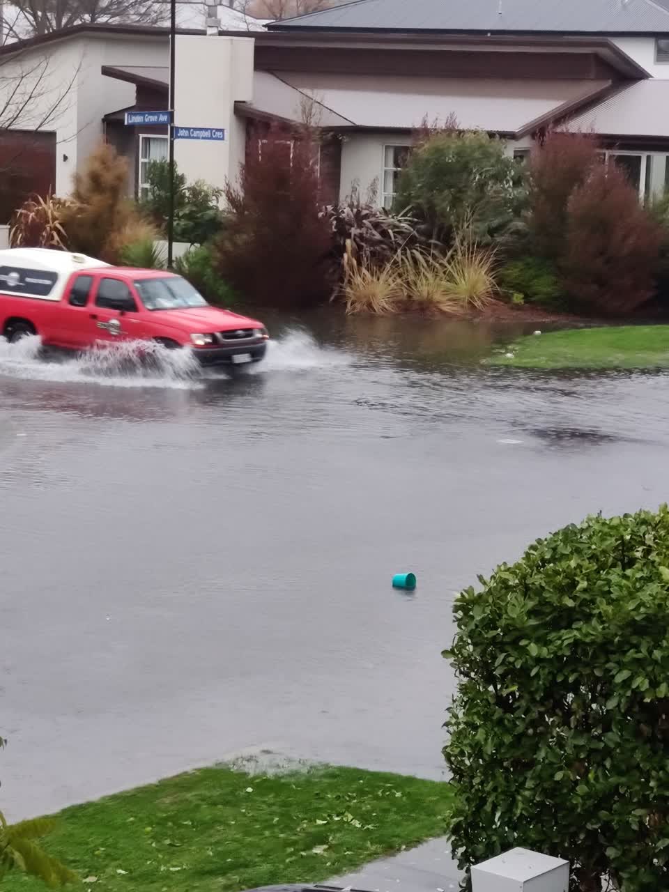 The photograph attached to this flooding report