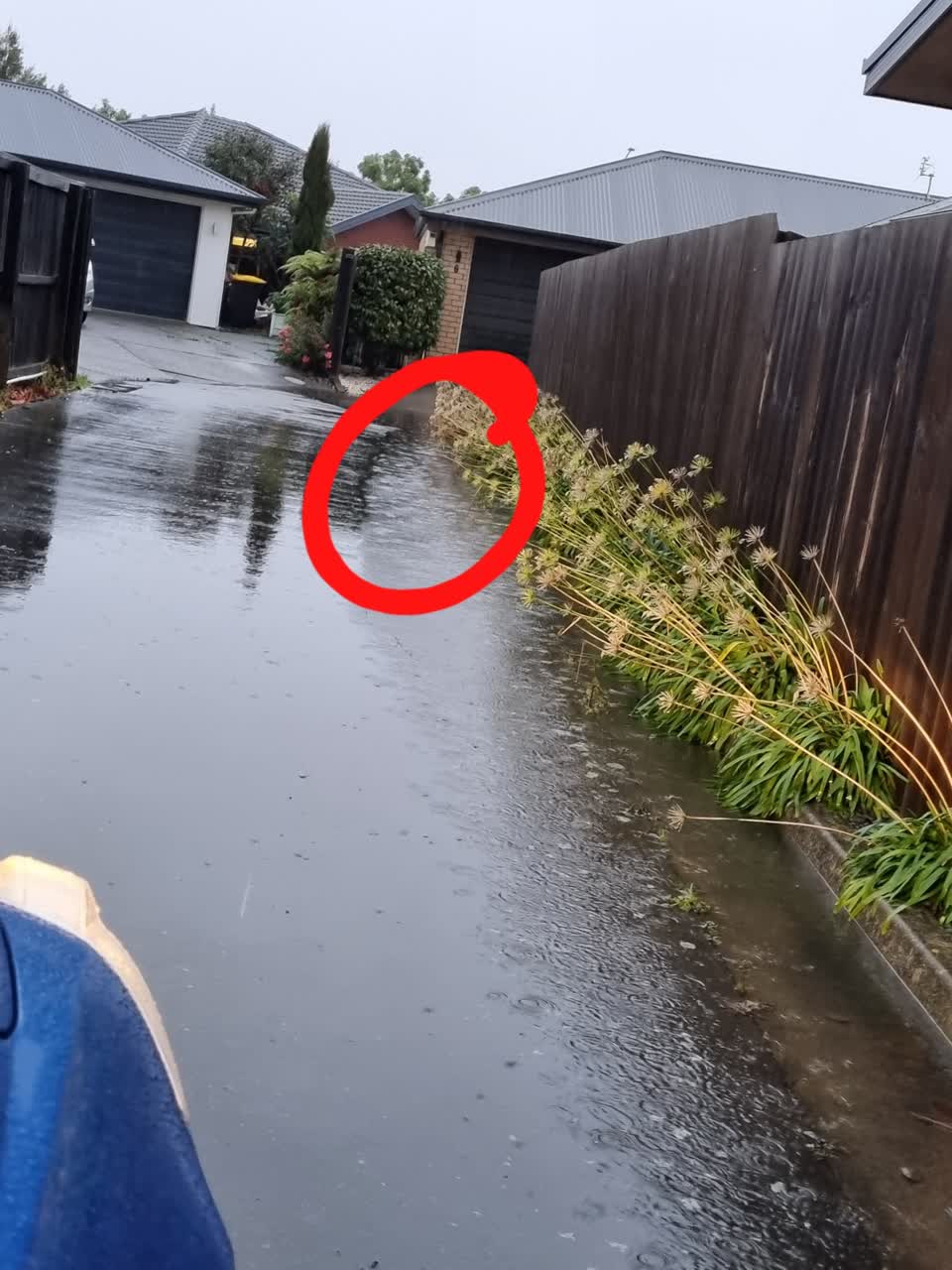 The photograph attached to this wastewater/stormwater report