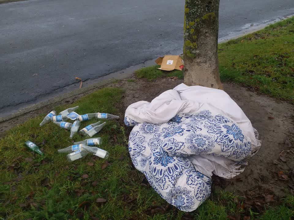 The photograph attached to this rubbish/recycling report