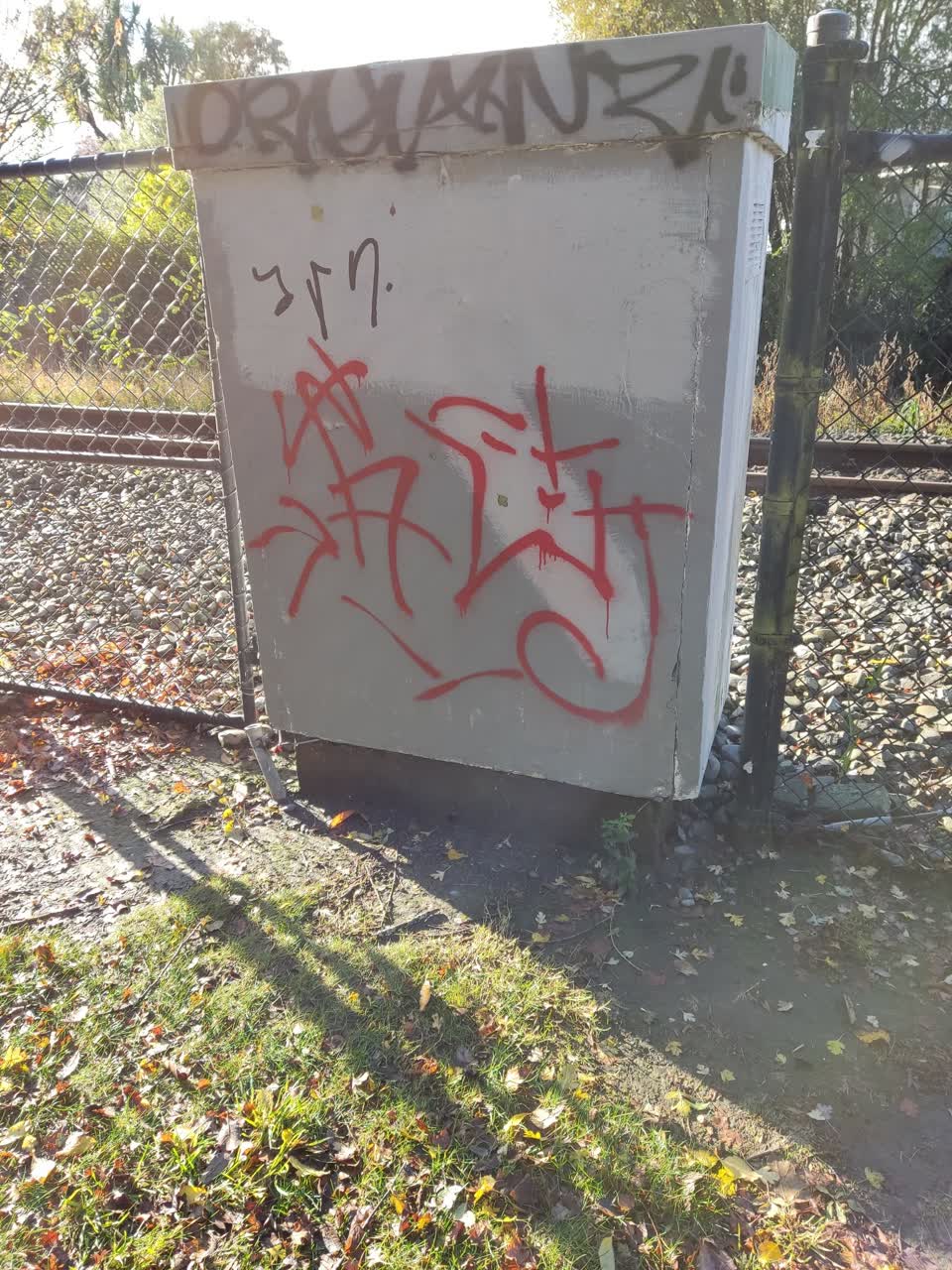 The photograph attached to this graffiti report