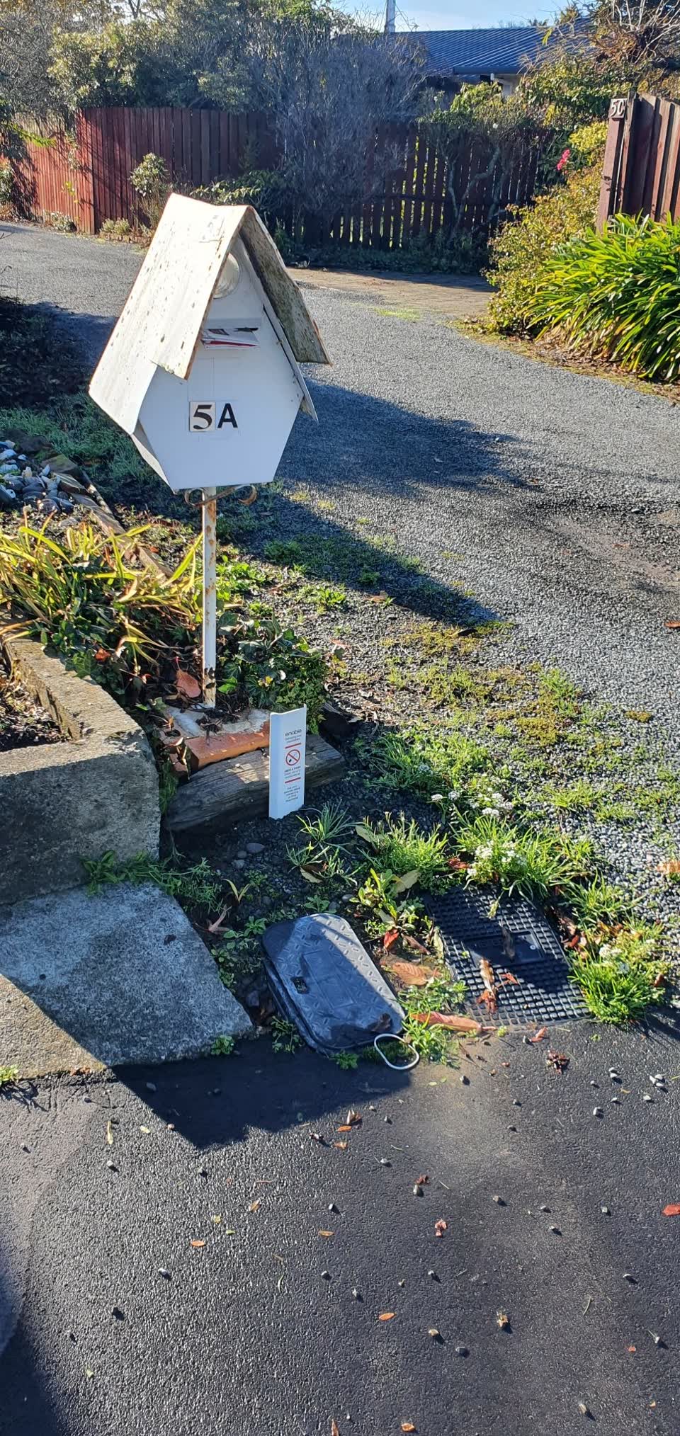 The photograph attached to this water leak report