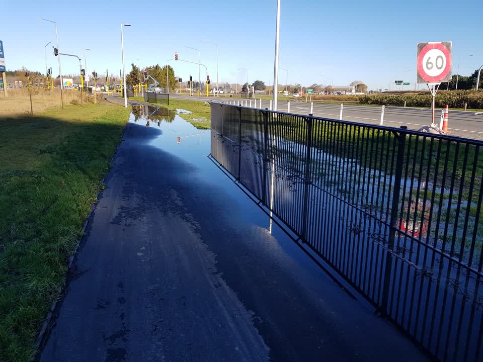 The photograph attached to this flooding report