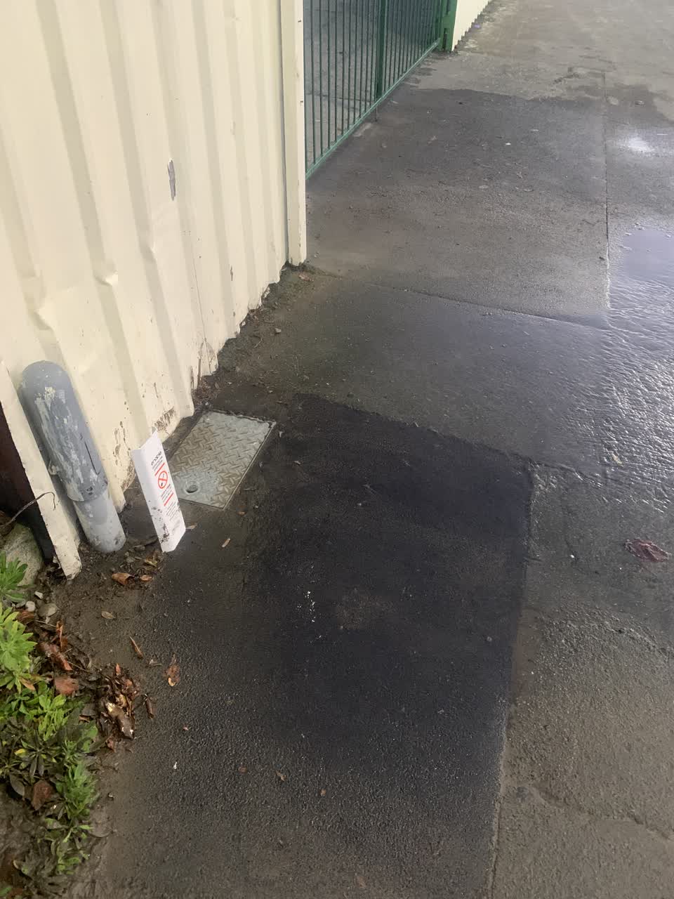 The photograph attached to this water leak report