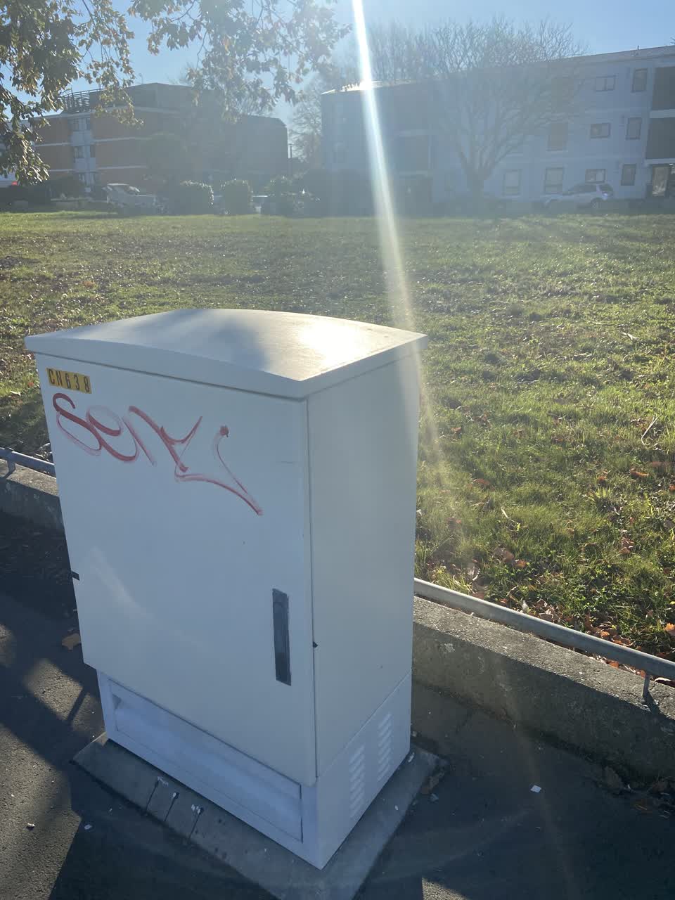 The photograph attached to this graffiti report